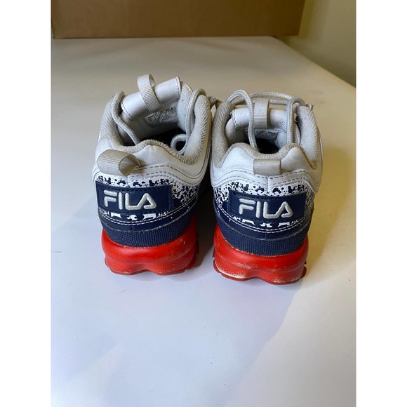Fila Disrupter 2 Chunky Sneakers Red Blue Womens Size 4 - Picture 4 of 9